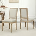 thumbnail image 3 of French Country Dining Chairs Set of 2  Armless Upholstered Dining Chairs Contemporary Dining Room Chairs, Beige, 3 of 8