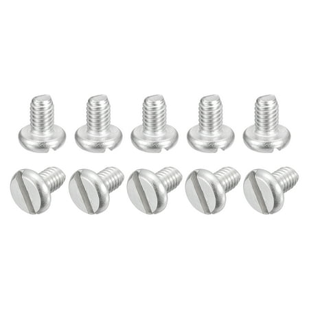 

304 Stainless Steel Machine Screws 10 Pack M4x6mm Slotted Drive Pan Head Screw Bolts