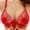 Red, variant on Full-Coverage Bras for Women Padded Bra Feature V-Neck Nursing Bra Style W-118 Red S