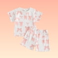 thumbnail image 6 of Owordtank Toddler Baby Girl Clothes 12 18 24 Month 2T 3T Summer Outfit Strawberry Cowgirl Boots Graphic T-shirts Shorts Set, 6 of 6