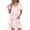 Red, variant on Antinious Women Fashion Summer Print Short Sleeve V-Neck Casual Breathable Dress