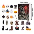 thumbnail image 6 of Spooky Halloween Decorations, Halloween Advent Calendar 2025, 24 Piece Halloween Blind Box, Mini Resin Figurines, 11X7X10 Inch 3D Haunted House Paper Advent Box with Ghost, Skull,, 6 of 9