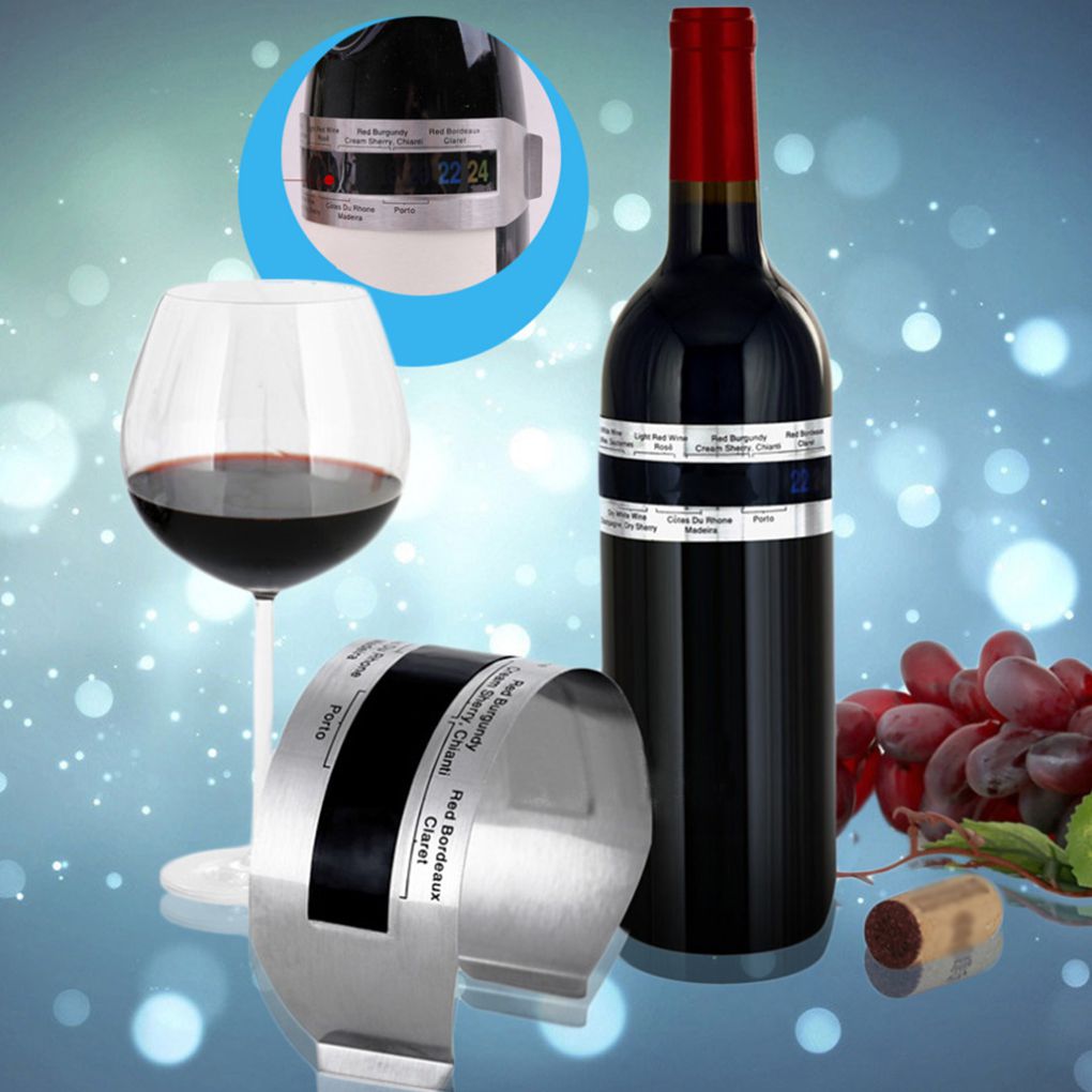 Guangcailun Stainless Steel LCD Electric Red Wine Digital Thermometer Meter 4-24 Degree Celsius Temperature Range 