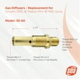 thumbnail image 4 of MIG Gun Consumables Kit - Compatible with Lincoln/Magnum 100L & Tweco Mini #1 Guns - 35-50 Diffuser - Heavy-Duty Tip: 0.045" - 21 Nozzle: 1/2", 4 of 4