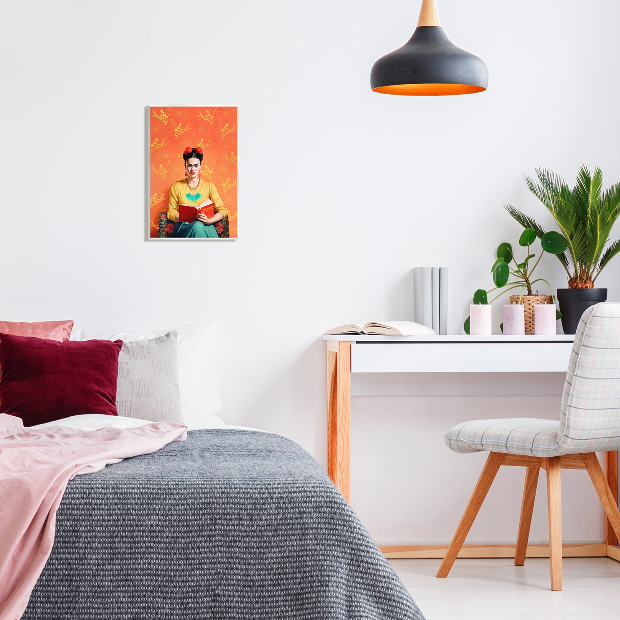 Stupell Industries Modern Frida Kahlo Literature & Flim Painting Unframed Art Print Wall Art, 10 x 15