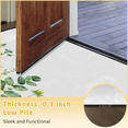 thumbnail image 6 of CURLYOOT Wildflower Half Round Door Mat 24'' x 36'', Indoor Outdoor Entrance Rug, Semi Circular Area Rug, Non Slip Washable Absorbent Doormat, Spring Eucalyptus Leaves Laundry Room Rug, 6 of 7