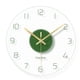 thumbnail image 1 of Reloj de pared moderno transparente de 30 cm con esfera de cristal verde, 1 of 1
