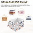 thumbnail image 6 of Yayeee Collapsible Storage Bin with Lid Fabric Closet Decorative Basket with Handles, Gray Cartoon Houses, 6 of 7