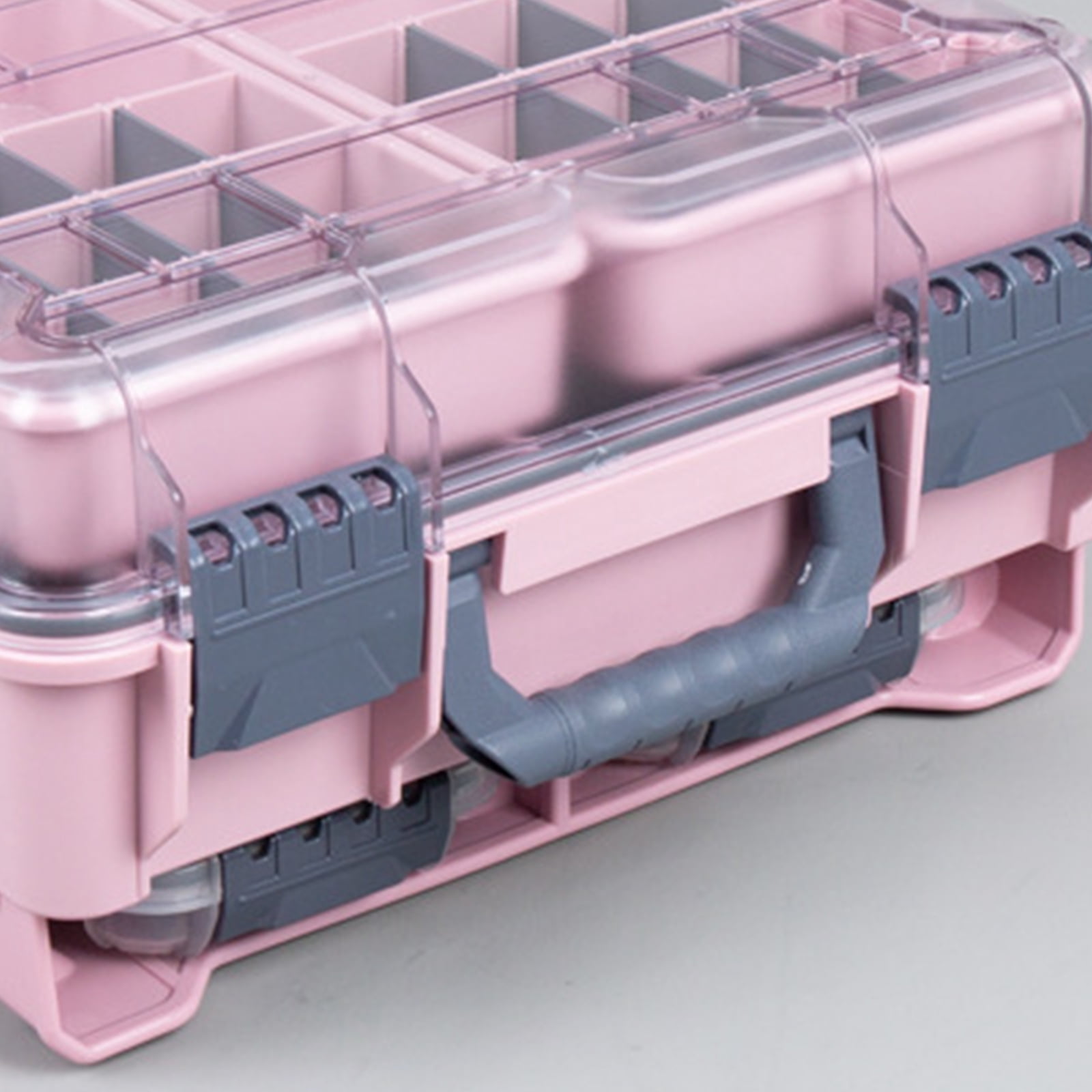 Btidfty Universal Fishing Tackle Box Removal Inside Design for Fishing Gifts (Pink)