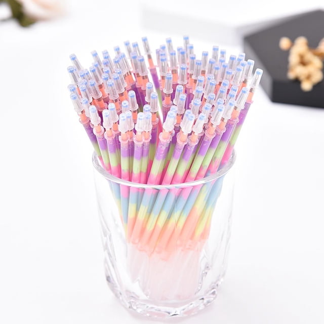 Resaltador de Fluorescencia Pastel Metálico Brillante Macarena Recargas de bolígrafo de gel Rainbow Color 12 piezas