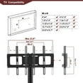 thumbnail image 7 of Ucloveria Swivel Floor TV Stand for 32-75 Inch TV, Modern Black Glass TV Stand, Entertainment Center with Mount, 7 of 7