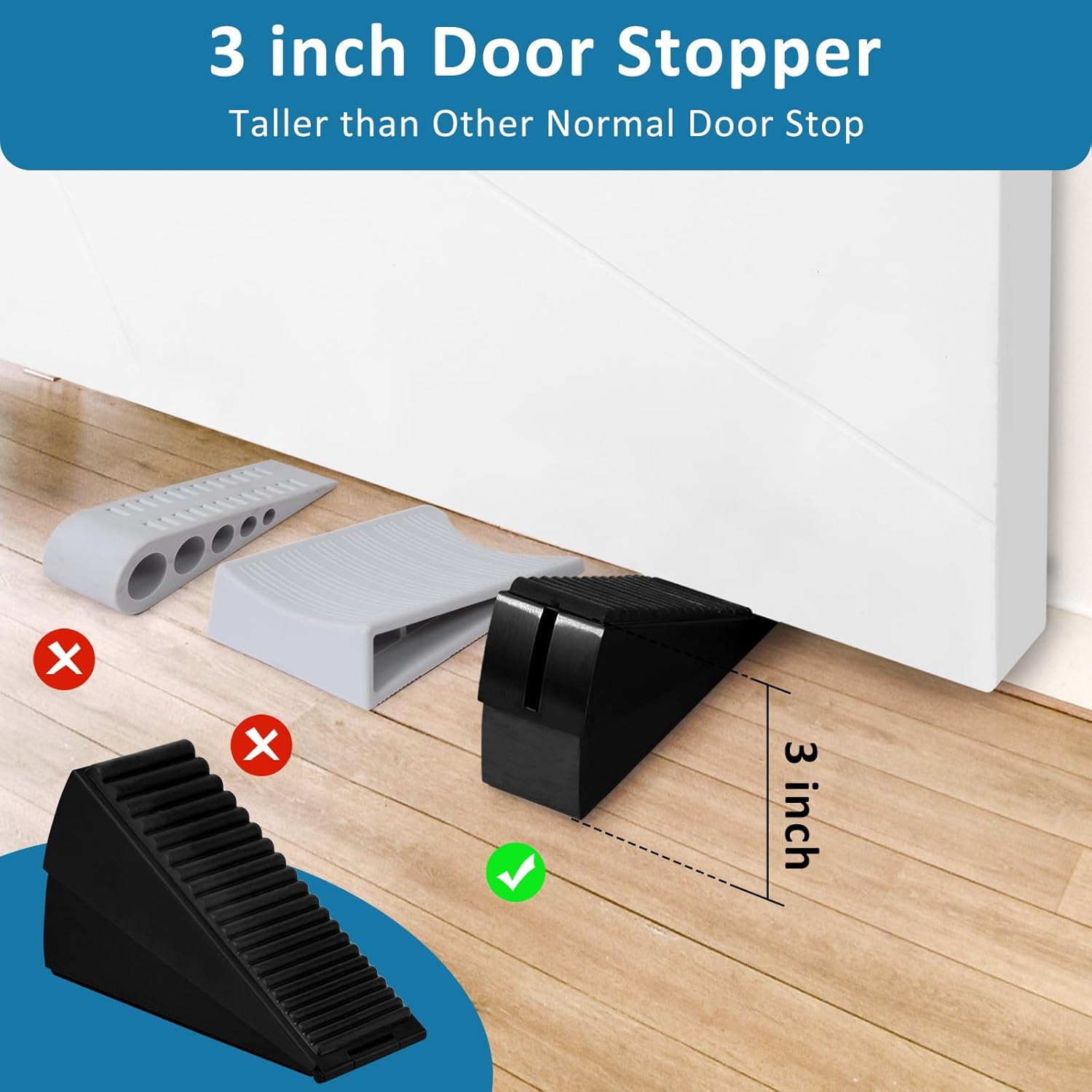 Optish Heavy Duty Door Stoppers, Adjustable, 2-Pack photo 4