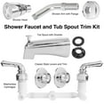 thumbnail image 2 of Pacific Bay Tub and Shower Faucet Trim Kit Non-Metallic ABS Bathroom Fixtures, Polished Chrome, 2 of 9