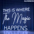 thumbnail image 2 of Glowneon This Is Where The Magic Happens Neon Sign, Gym Club Led Art, 2 of 5