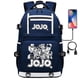 thumbnail image 1 of Black Jojo's Bizarre Adventure Usb Port Backpack Bag, School Book Students Outdoor Shoulder Book Bag Rucksack Cosplay, 1 of 1