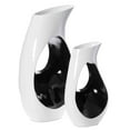 thumbnail image 5 of Modern floor vase, White Unique Trumpet Floor Vase, Home Interior Decoration, Modern Floor Vase, Tall Floor Vases for Entryway and Living Room And Office 24" Tall, 5 of 8