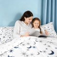 thumbnail image 4 of Homewish Stars Moon Queen Comforter Set, Cartoon Comforter Sets Queen for Kids, Reversible, 3-Piece 1 Comforter and 2 Pillowcases, 4 of 6
