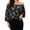 Silver, variant on Summer Tops for Women New Beauty off Shoulder Floral One Neck Shirt Long Sleeve Summer Shirts for Women Gold XL