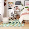 thumbnail image 4 of TOWN & COUNTRY PLAY Niko Checkmate Kid's Washable Area Rug, Soft & Plush, Safe Non-Slip Backing, Bedroom Rug, Dorm Decor, Playroom & Classroom Rugs, Green/Multi, 5'2"x7’2”, 4 of 12