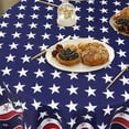 thumbnail image 5 of 4th of July Tablecloth Round 60 x 60 inch Memorial Day Patriotic Table Cloths Waterproof American Flag Table Cloth for Round Table, 5 of 6