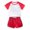 Red, variant on Toddler Girls Summer Clothes Solid Short Sleeve Casual Girls Tops and Shorts Girls 2 Piece Outfits Set Girl Outfits 2-3 Years Cute Girl Clothing