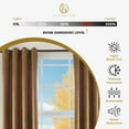 thumbnail image 5 of Superior Senna Blackout Curtains Set of 2, Rod Pocket Curtain Panel Pair, Brown, 26"W x 84"L, 5 of 10