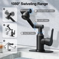 thumbnail image 3 of Grifo de baño FunnyAir giratorio 1080° negro mate, 3 of 9