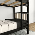 thumbnail image 5 of Max & Lily Bunk Bed, Scandinavian Solid Wood Twin over Twin Bunk Beds for Kids, Black/Blonde, 5 of 10