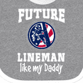 thumbnail image 4 of Inktastic Future Lineman Like Daddy Boys Baby Bib, 4 of 4