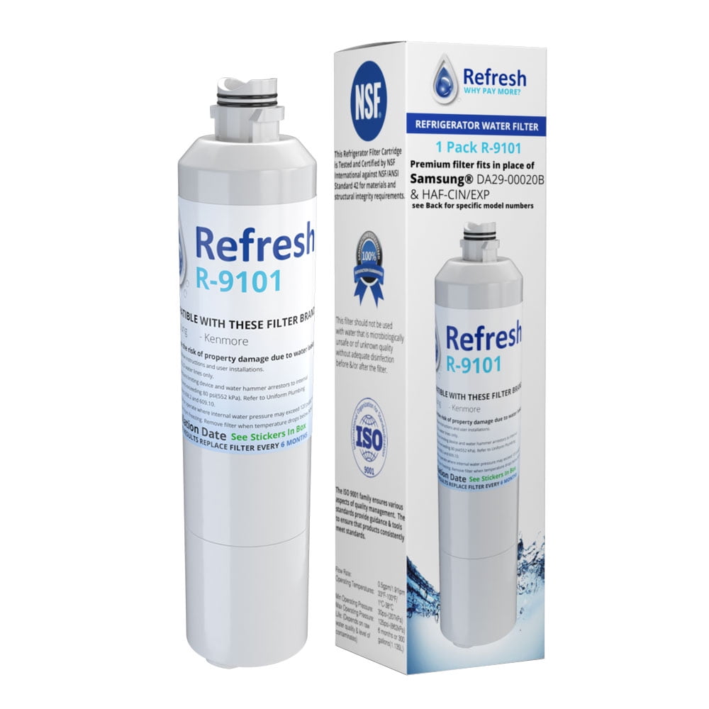 Replacement For Samsung RFG298HDRS Refrigerator Water Filter by Refresh 