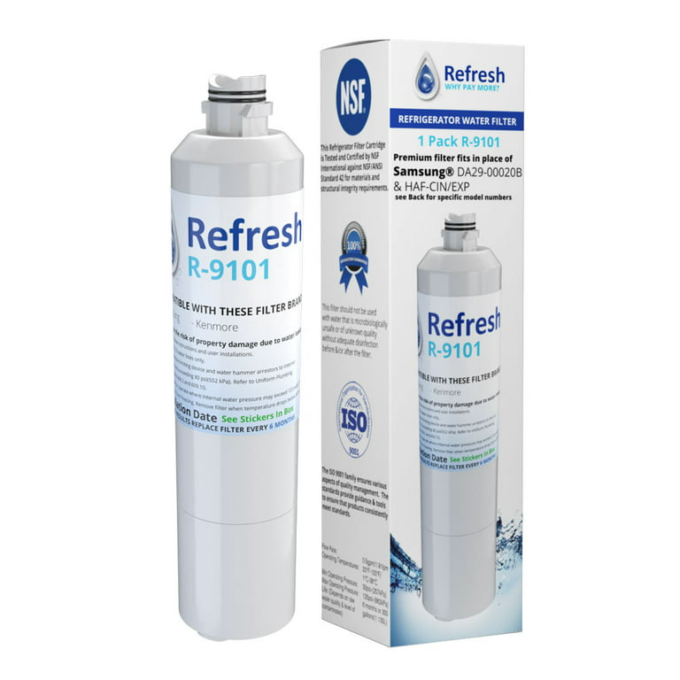 DA29-00020B Samsung HAF-CIN/EXP Refrigerator Water Filter Samsung DA2900020  Water Filter Replacement FEAT4 (2 Pack) 