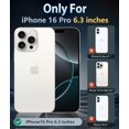 thumbnail image 2 of for iPhone 16 Pro-Max Case: Magnetic Military Grade Drop Protection Anti Yellowing Cell Phone Cover - Rugged Shockproof Protective Bumper Transparent Cases(Clear),Pink, 2 of 5