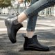 thumbnail image 5 of Botas De lluvia cortas De PVC De verano para Mujer, Botas De trabajo antideslizantes con plataforma De estilo británico, Botas planas De goma para pesca al aire libre, Botas De Mujer, 5 of 5