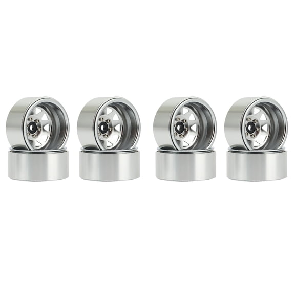 8PCS Wagon 1.9 Metal Beadlock Wheel Hub Rim for 1/10 RC Crawler Axial SCX10 90046 TRX4 D90,1