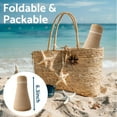 thumbnail image 5 of Sun Hats for Women Wide Brim Straw Visor Hat Ponytail Open Top Packable Sun Hat Women Foldable Roll-Up Beach Hats for Women Summer Travel, 5 of 8