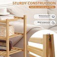 thumbnail image 2 of 5 Tier Bamboo Shoe Rack Storage Organizer for Closet, Multifunctional Stackable Free Standing Shoe Shelf, 2 of 7