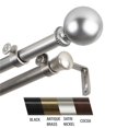 thumbnail image 1 of Central Design Julian Tringle à Rideaux Double de 0,81 Po, 28 à 48 Po - Nickel Satiné, 1 of 1