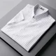 thumbnail image 3 of Camisas para hombre Camisa de rayas para hombre negra Venta de ropa popular coreana Cosas baratas con estilo coreano Asia Xxl Botones I, 3 of 5