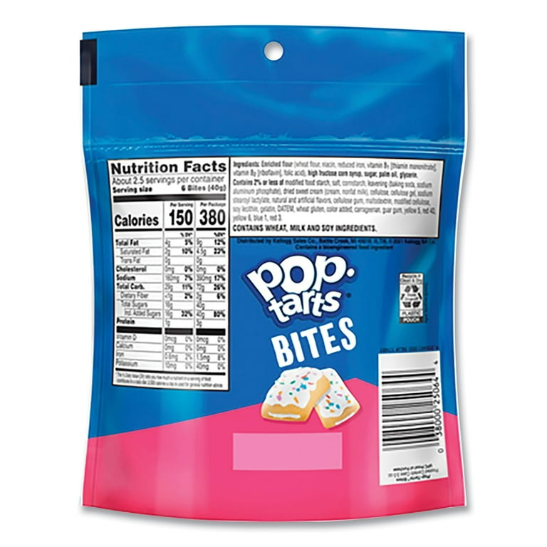 Pop Tarts Bites, Confetti Cake, 3.5 oz Bag, 6/Carton Pop Tarts Bites, Confetti Cake, 3.5 oz Bag, 6/Carton