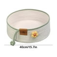 thumbnail image 2 of Washable Cat Bed,Woven Pet Beds for Small Dogs Cat,Natural Cotton Linen Cat Scratch Bed,Straw Nest Cat Bed,Durable Round Cat Scratcher Bowl Shaped Nest for All Seasons, 2 of 7