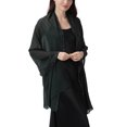thumbnail image 4 of Fewfanhot Glitter Dot Chiffon Shawl Wrap, Long Sleeve Sheer Cardigan Cover Up for Women Evening Wedding Party Dress, 4 of 5