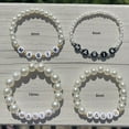 thumbnail image 3 of Magik Custom Name Bracelet High Luster Imitation Pearl Stackable Mama Bracelet, 3 of 5