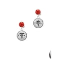 thumbnail image 2 of Delight Jewelry Silvertone Domed Black CRNA Red Crystal Clip on Earrings, 2 of 5