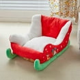 thumbnail image 1 of Christmas Sleigh Dog Bed, Red Christmas Cat Bed, Soft Plush Pet Bed, 1 of 5