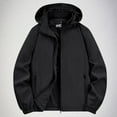 thumbnail image 3 of IYTR Winter Coats for Men Windproof Hooded Long Sleeve Coats Casual Solid Color Winter Warm Jackets Outerwear (Black,XL), 3 of 7