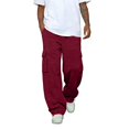 thumbnail image 5 of Men's Baggy Sweatpants Wide Leg Casual Joggers Loose Drawstring Elastic Waist Pants with Pockets Wine 2XL, 5 of 5