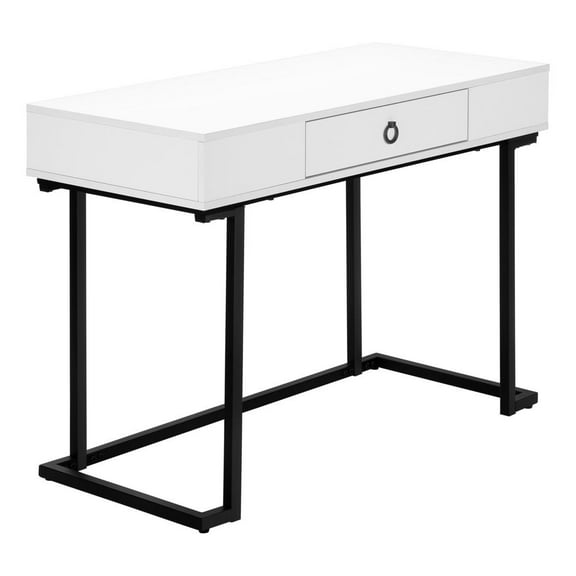 Monarch Specialties Computer Desk, Home Office, Laptop, 42"L, Work, Glossy White Laminate