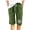 Army Green, variant on DeHolifer Shorts for Women Cotton Linen Elastic Waist Dandelion Print Drawstring Loose Casual Shorts Light Blue 2XL