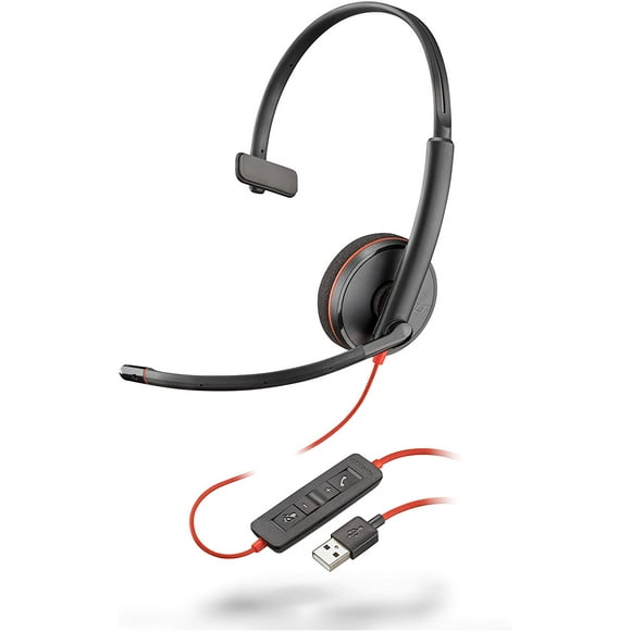 Plantronics Blackwire C3210 Noise Cancelling Soundguard and Flexible Microphone Arm - Black