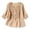 01 Khaki, variant on 3/4 Sleeve Embroidered Linen Shirts for Women Button V Neck Loose Business Casual Tops Dressy Office Blouses